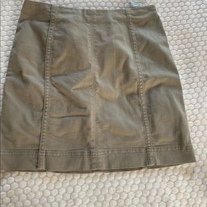 Olive green mini skirt